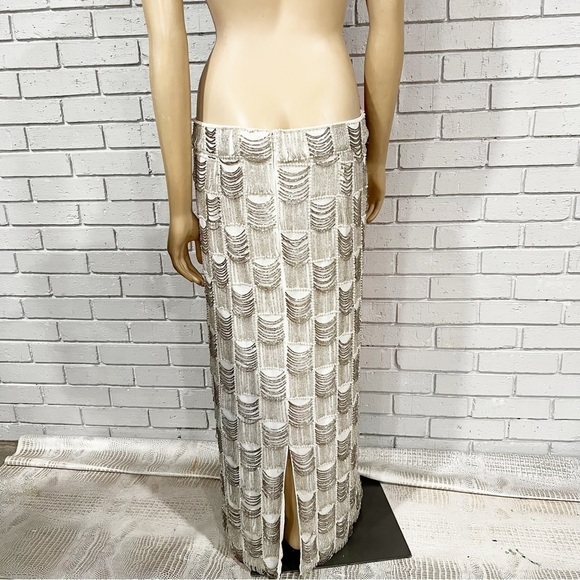 Asos Edition Drape Bead and Pearl Plaid Midi Skirt - Picture 8 of 10